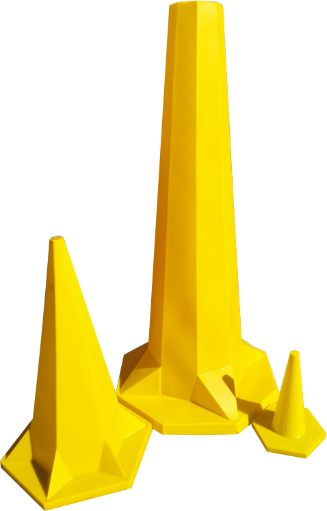 Road Cones - available in both Red and Yellow